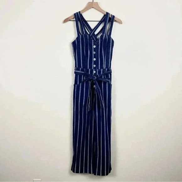 7 For All Mankind Stripe Jumpsuit - Picture 2 of 10